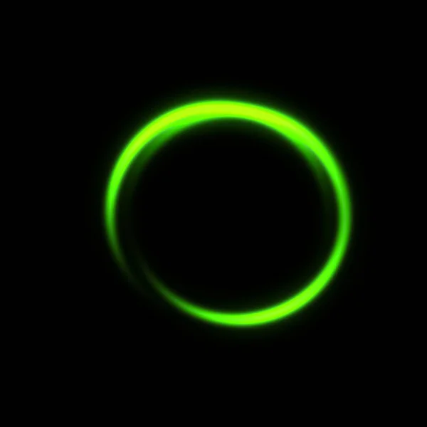 Sfocatura Verde Cerchio Neon Effetti Luce Texture Testo Copyspace Sfondo — Foto Stock