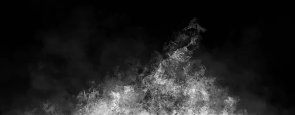孤立した背景にパノラマビューの火災 装飾や黒の背景にカバーのための完璧な爆発効果 コンセプトは 炎と光のテクスチャオーバーレイを焼く そうだ ストックイラスト — ストック写真