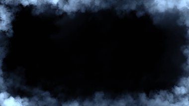 Gerçek mavi alevlerin çerçevesi hareket dumanı yakar. Kenar yalıtılmış doku örtüleri. Film efekti. Stok illüstrasyonu