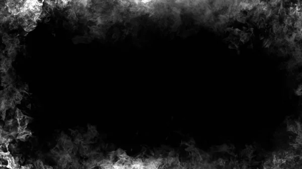 本物の白い炎のフレーム燃焼運動煙 境界線の隔離されたテクスチャオーバーレイ 映画効果 ストックイラスト — ストック写真
