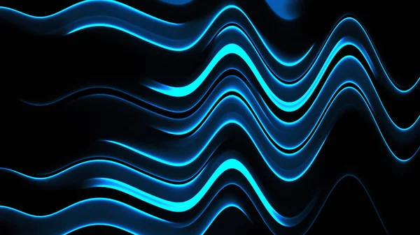 Rayas Luz Borrosa Brillante Movimiento Sobre Fondo Abstracto Rayos Azules — Foto de Stock