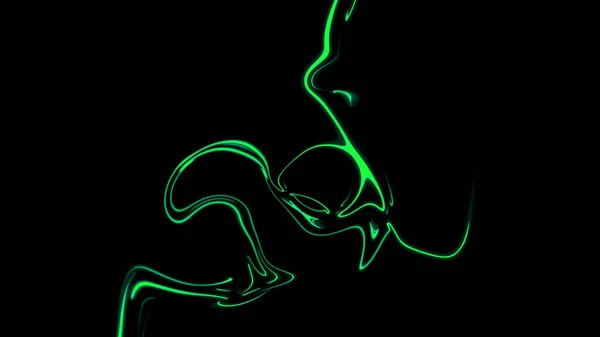 Зеленый Круг Размытия Неонового Освещения Эффектов Текстуры Текста Копипространства Изолированном — стоковое фото