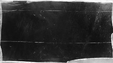 Siyah beyaz ekran kenarlığını örtüyor. Eski grunge çerçeve dokusu. Film efekti ya da telif alanı için soyut çizilmiş klasik arayüz.