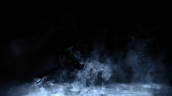 Rejtélyes Kék Köd Textúra Overlay Szöveg Vagy Tér Füst Kémia — Stock Fotó