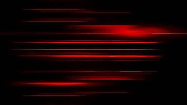 Glödande Suddig Ljus Ränder Rörelse Över Abstrakt Bakgrund Röda Strålar — Stockfoto