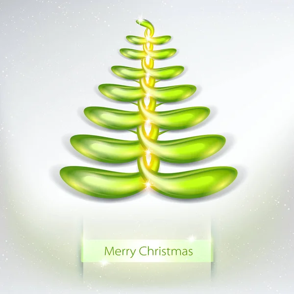 Árvore Natal Moderna Vetor Árvore Natal Abstrato Iluminado Ilustração Moderna — Fotografia de Stock
