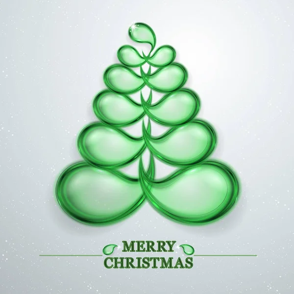 Abstract Christmas Tree Glass Lightened Christmas Tree Merry Christmas Stylish — Stock Photo, Image