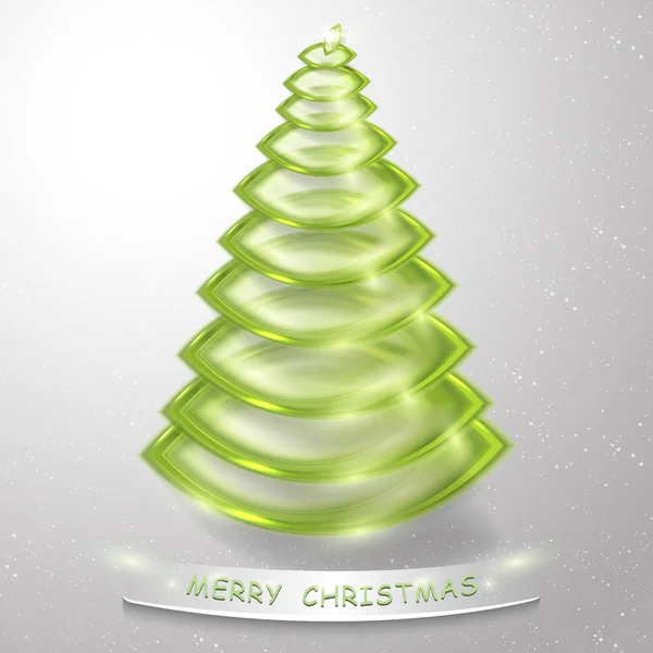 Árvore Natal Estilizado Ilustração Vetorial Árvore Natal Abstrato Cartão Fundo —  Vetores de Stock