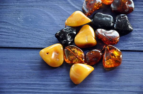 Amber stone old beads — Stock Photo, Image