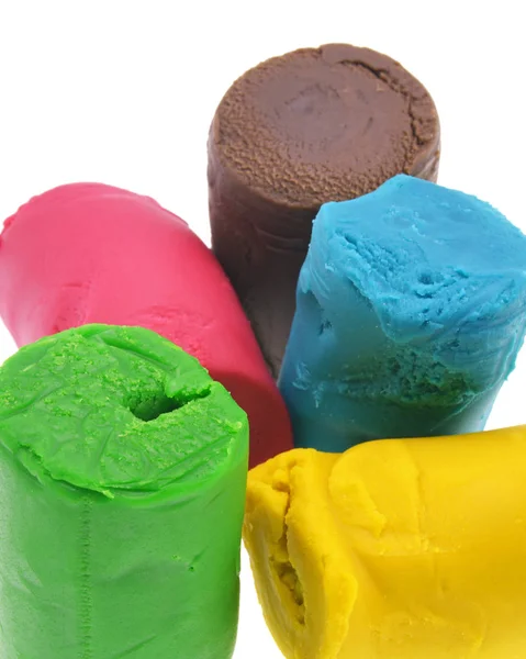 colorful play dough on background