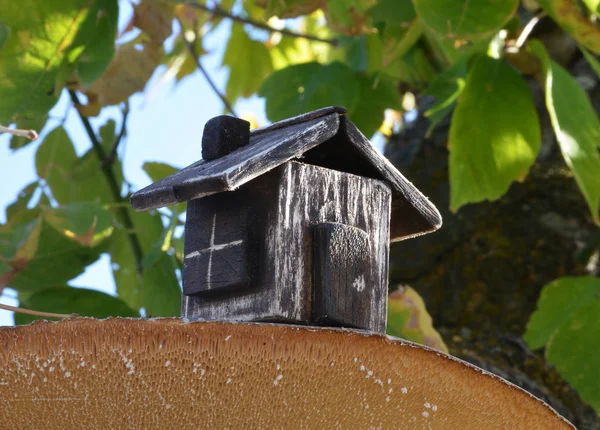 handmade old wooden toy house