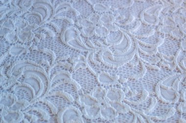 Güzel bir arka plan veya doku desenli dantel gelinlik yapar.