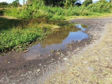 Reunion adasında suların çeşitli yansımaları seçimi