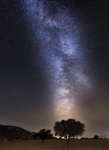 Photo of the Milky Way in the night and stars