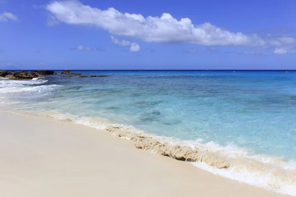 Ocean coast with white sandy coast and turquoise colorful waters