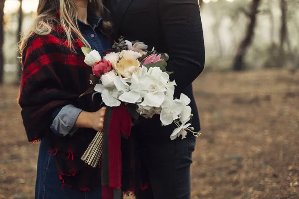 Bride and groom flowers