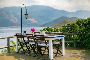 bir tatil için düzenlenmiş, açık hava yemek masası, zarif yemek masası