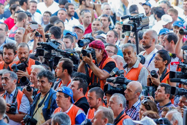 Edirne Turquie 2013 Personnel Presse Très Encombré Essaie Voir Les — Photo