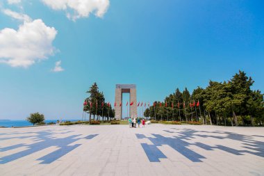 General view of the Martyrs Monument in canakkale, Turkey clipart