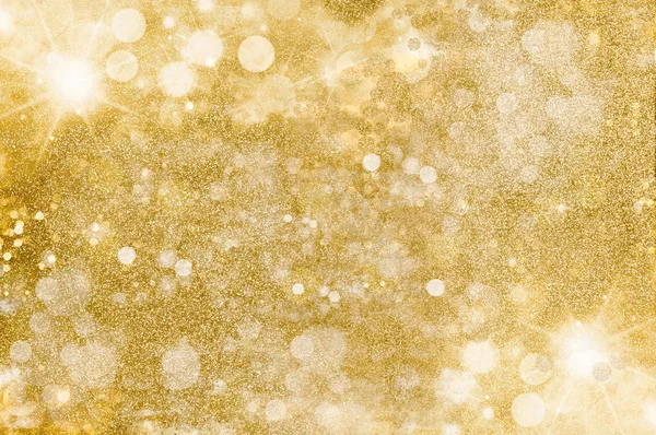 Festive Abstract Gold Background Golden Christmas Background Sparkling Twinkling Bokeh — Stock Photo, Image