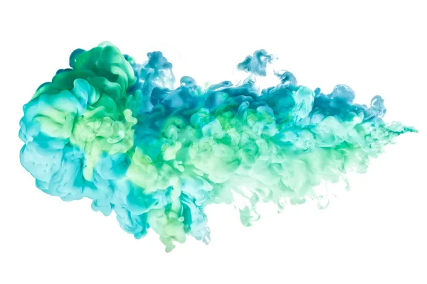 Szivárvány, akril festék, a vízben. színes robbanás — Stock Fotó