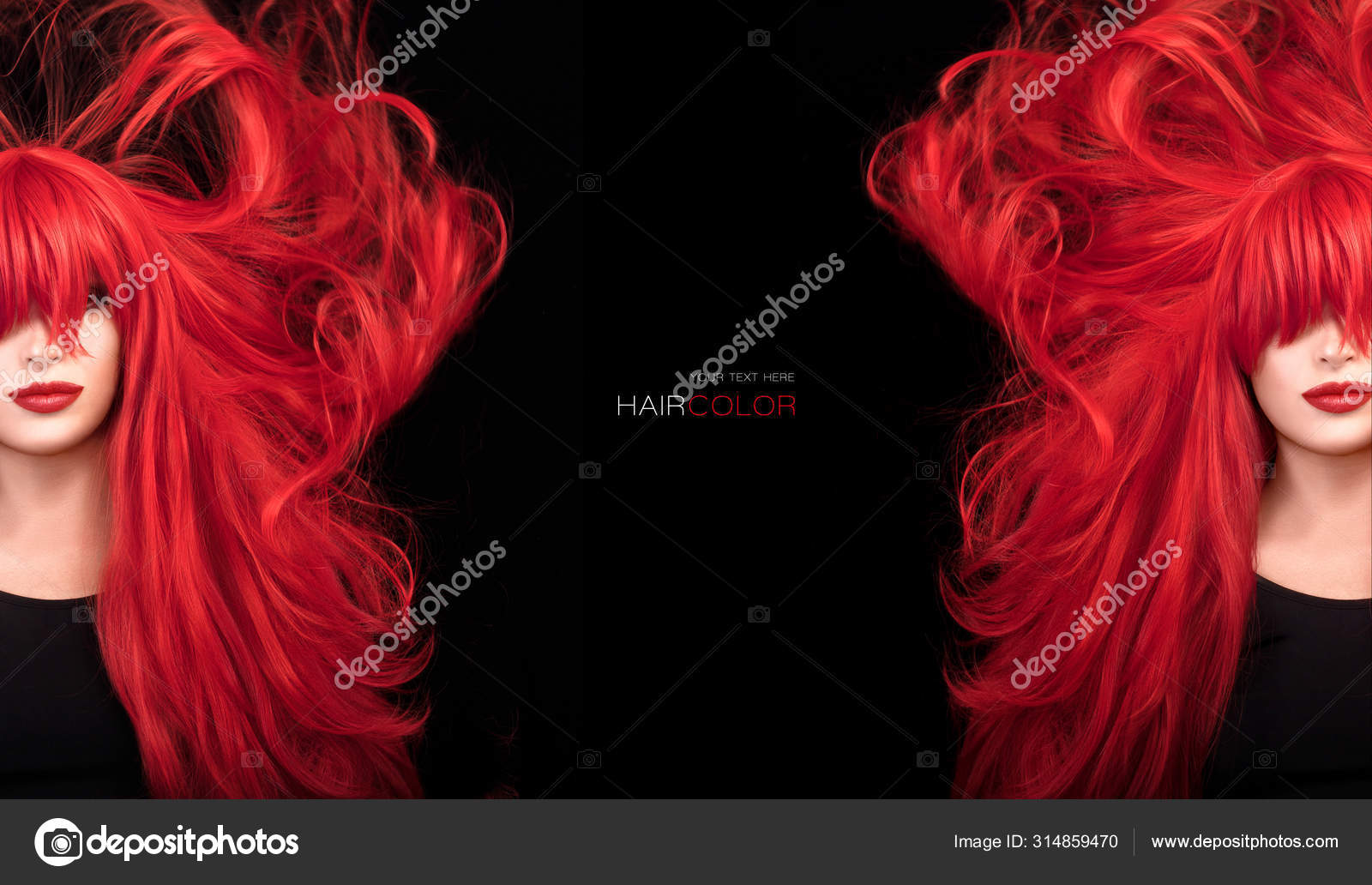 Beautiful Healthy Long Red Hair Stock Photo by ©casther 314859470