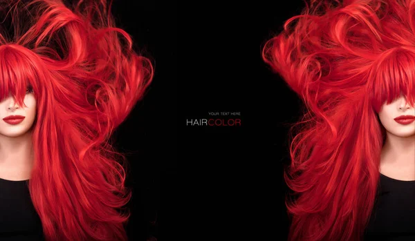 Krásné zdravé dlouhé červené vlasy — Stock fotografie