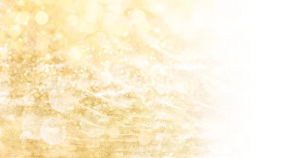 Golden Christmas background banner with festive shiny sparkles a — Stock Photo, Image