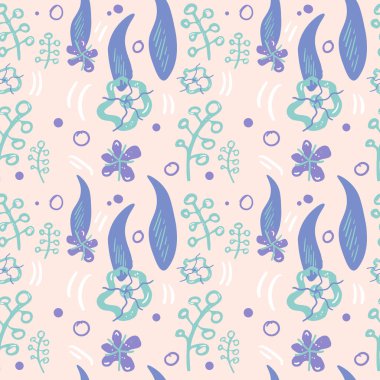 Vektör seamless modeli son moda el tarzı çizilmiş