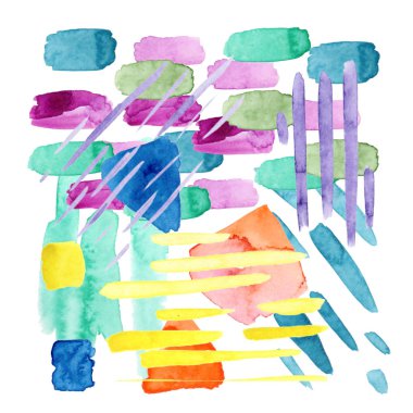 Son moda stil beyaz zemin üzerine suluboya çizimde