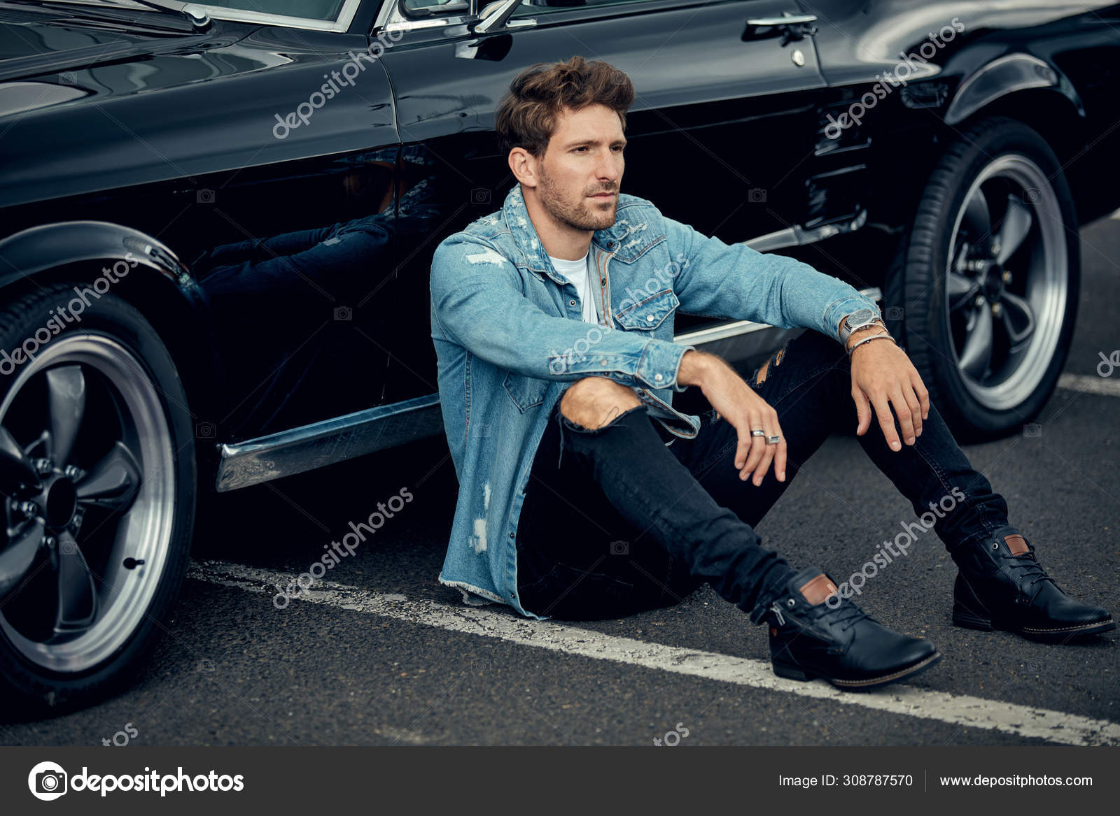Young Man Poses With Car High-Res Stock Photo - Getty Images