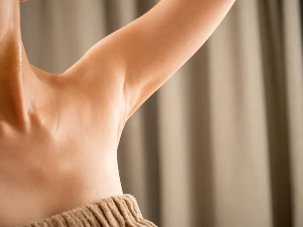 Image of armpit up after hair removal