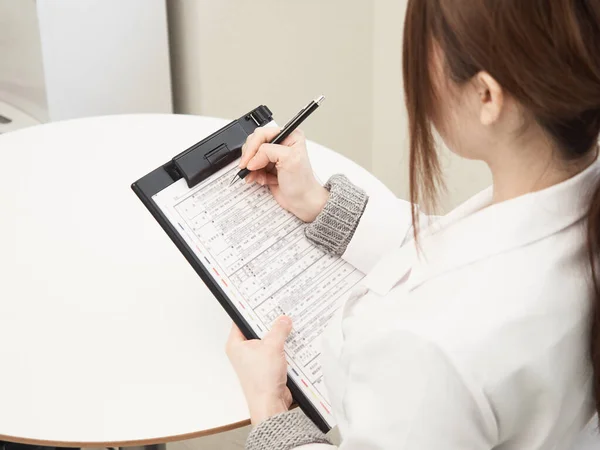 Japonesa Mujer Recibir Asesoramiento — Foto de Stock