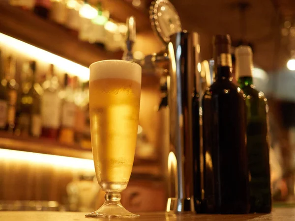 Bière Dans Bar Japonais — Photo