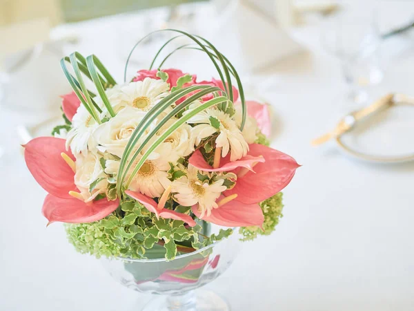 Flower arrangement for the wedding reception tables