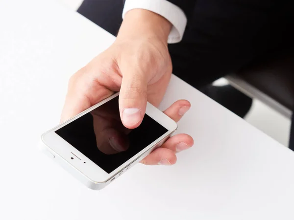 Hombre Negocios Japonés Operando Teléfono Inteligente — Foto de Stock