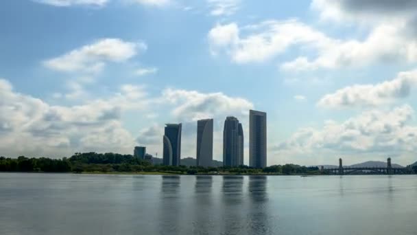 Una Splendida Vista Sul Lago Pullman Putrajaya Malesia Timelapse Filmati — Video Stock