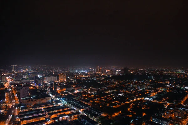 Top view of Malacca town at night.