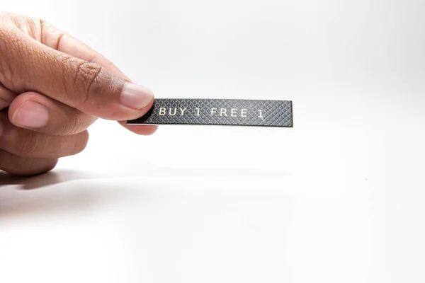 Promotion tag buy 1 get 1 free — Stock Photo, Image