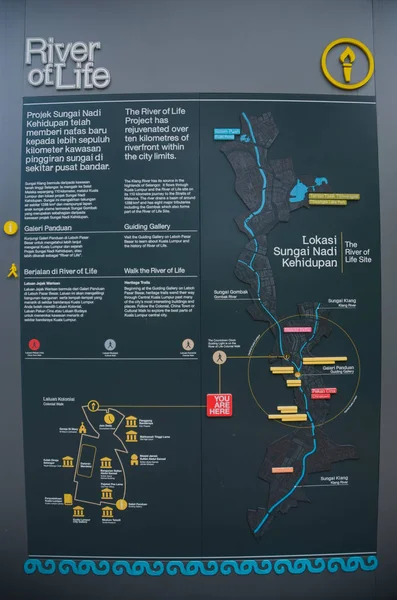 생명의 강 가이드 지도 역사 — 스톡 사진