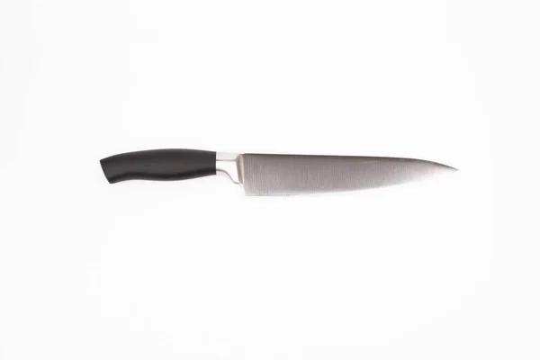 Кухонный нож шеф-повара на белом фоне. — стоковое фото
