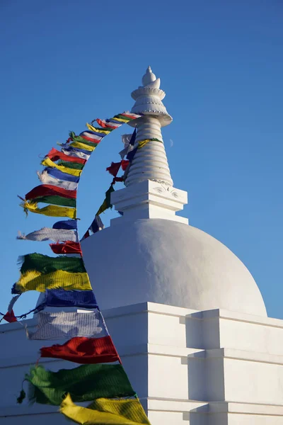 Buddha Stupa Flags Ogoi Island — Stock Photo, Image