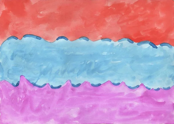 Drömmar Floden Akvarell Abstrakt — Stockfoto