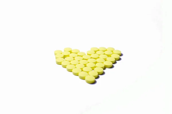 Montón Pastillas Forma Corazón — Foto de Stock