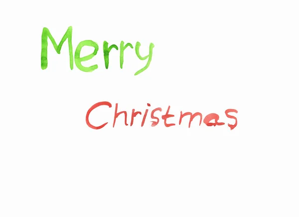 Jasne Akwarela Napis Boże Narodzenie — Zdjęcie stockowe