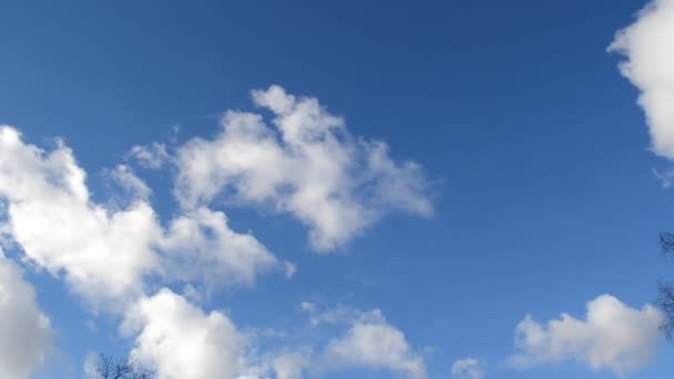 Ruchu Chmur Piękne Błękitne Niebo — Wideo stockowe