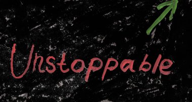 Siyah arka plan, illüstrasyon motivasyonel kelime