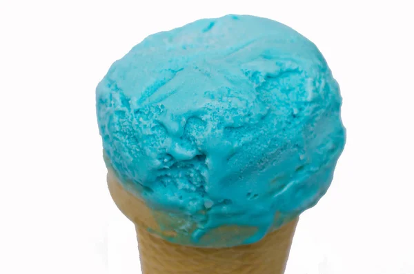 Blue Ice Cream White Background — Stock Photo, Image