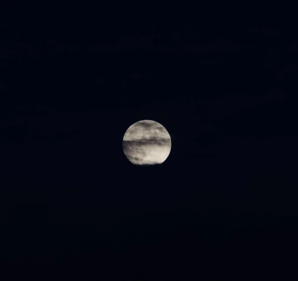 Volle Maan Donkere Nacht — Stockfoto