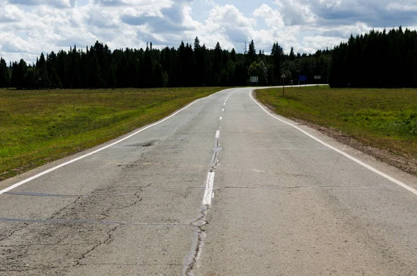 stock image asphalt road in countryside, way